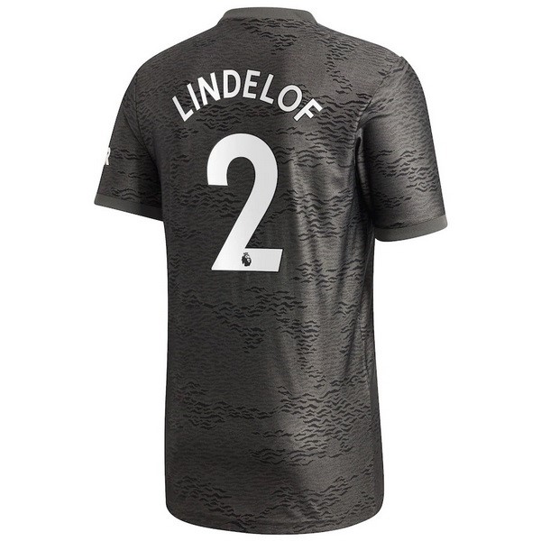 Camiseta Manchester United NO.2 Lindelof 2ª 2020-2021 Negro